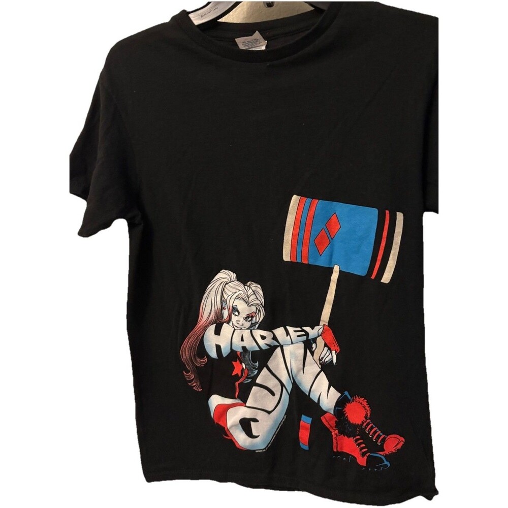 DC Comics HARLEY Quinn Black T-Shirt Adult Size S Suicide Squad Batman Hammer